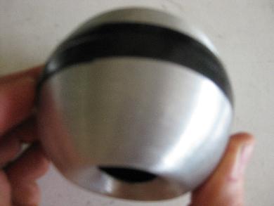 Well rounded aluminum dome from a purchased Van de Graaff.