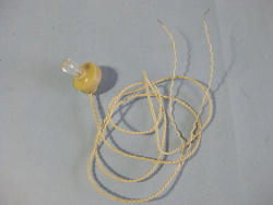 Crystal earpiece/earphone and wire.