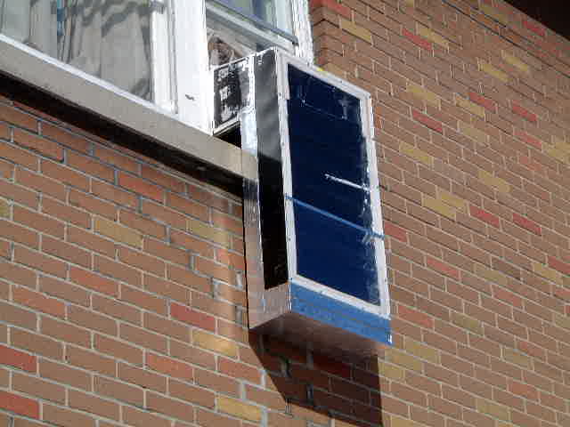 DIY/homemade window solar air heater.