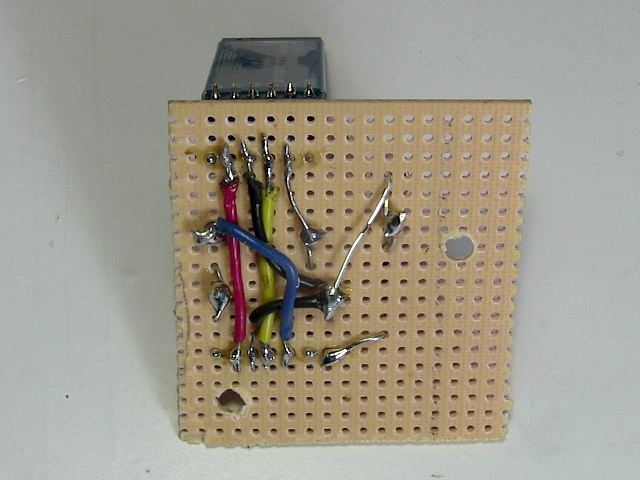 HC-05 on circuit board - bottom view.