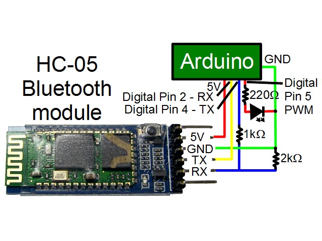 HC-05 board circuit diagram.