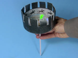 DIY zoetrope with a horse animation.
