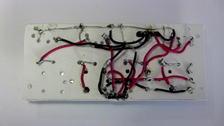 Radio control receiver to arduino converter board - back.