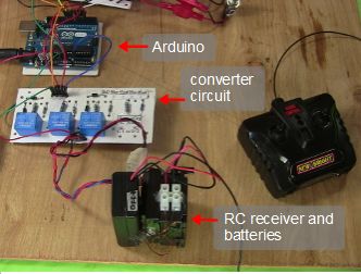 RC receiver to Arduino converter circuit.