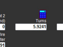 The replaced number of turns as calculated by the JavaTC calculator.