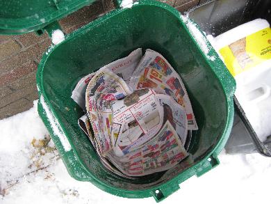 Ontario composting green bin.