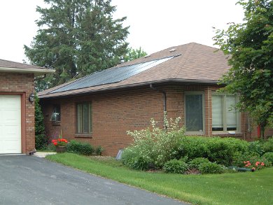 Solar pool heating system.