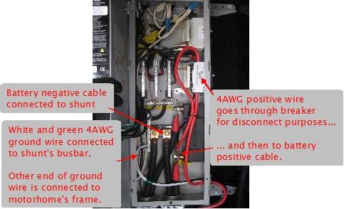 Wiring for DC loads in the E-Panel.