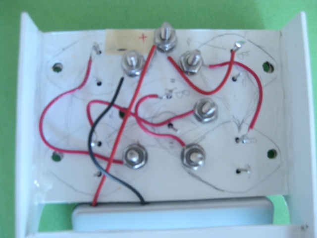 Wiring for my solar panel made of solar cells made from 2N3055 power transistors for powering my calculator.