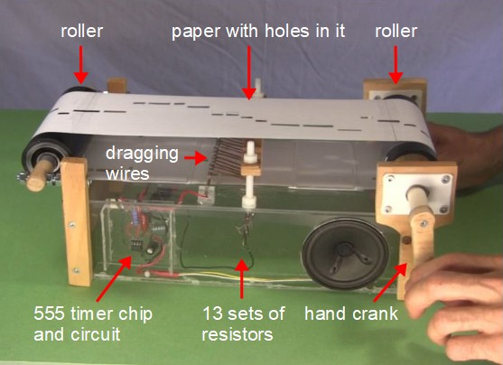 How the 555 timer music player works.