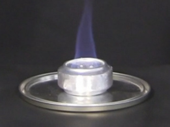 Homemade/DIY alcohol stove made from soda cans.