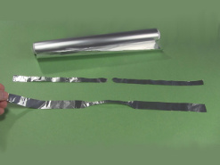 1. Prepare metal strips for the ball cyclotron/electrostatic
      accelerator.