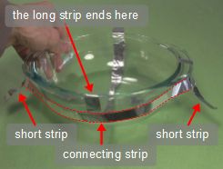 6. Connecting the short strips together for the ball cyclotron/
      electrostatic accelerator.