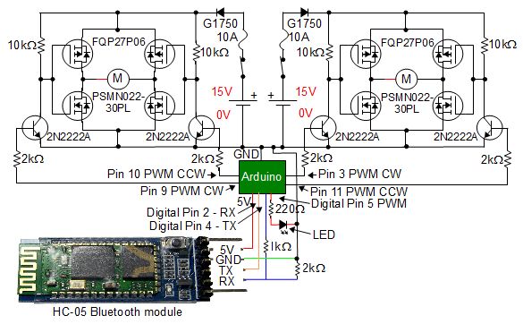 BB-8 motor control system schematic.