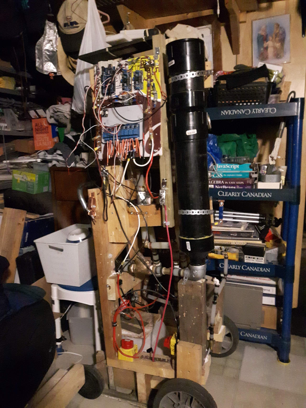 EGEN test stand with the EGENs removed.