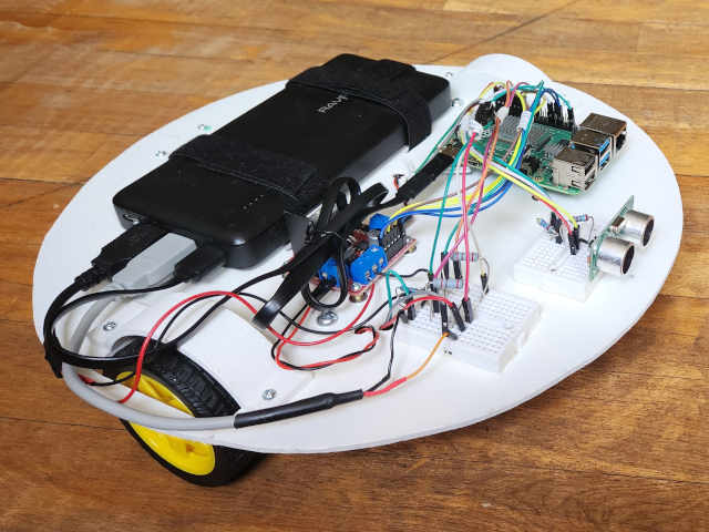 A 3-wheeled autonomous robot.