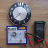 Joule thief powering a clock.