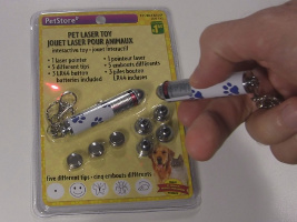 Pet toy laser for the laser communicator.