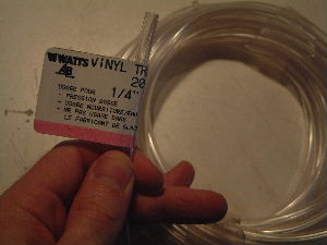The vinyl tube to be used for the outer electrode for the
electric field thruster.