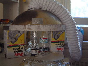 The fume hood for letting the resing harden for making the
outer electrode for the electric field thruster.