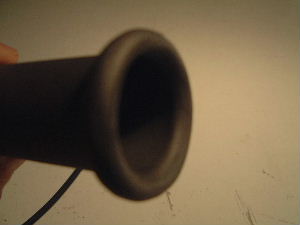 One end of the completed outer electrode for
the electric field thruster.