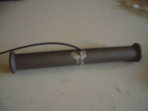 The wide attached to the outer electrode for
the electric field thruster.