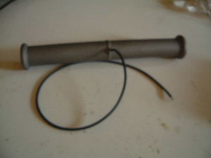 The outer electrode fully painted for
the electric field thruster.