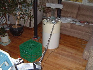 Repeating the test but with aluminum foil for the Faraday
cage around the digital scale.